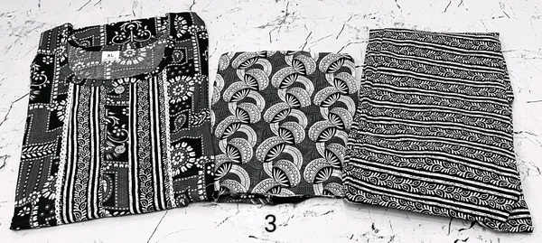 Premium Quality Cotton Kurti Pant Set Specially for Black Lovers - Black, 3, M/38