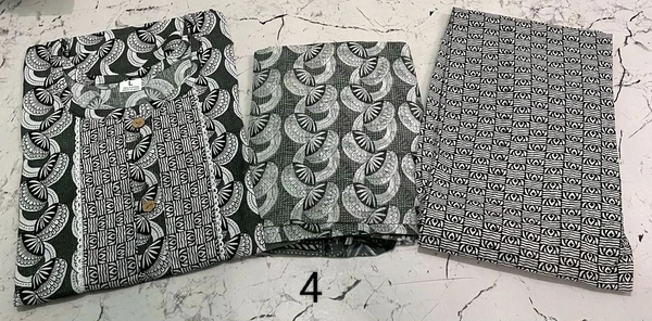 Premium Quality Cotton Kurti Pant Set Specially for Black Lovers - Black, 4, L/40