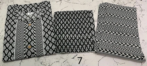 Premium Quality Cotton Kurti Pant Set Specially for Black Lovers - Black, 7, M/38