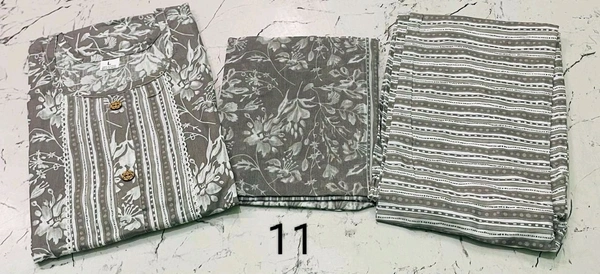 Premium Quality Cotton Kurti Pant Set Specially for Black Lovers - Black, 11, XL/42