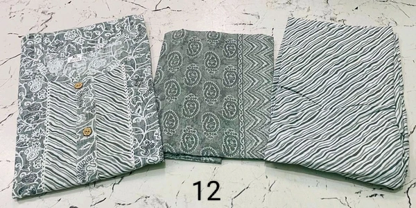 Premium Quality Cotton Kurti Pant Set Specially for Black Lovers - Black, 12, XL/42