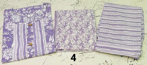 Premium Quality Cotton Kurti Pant Set 💜💚💛 - Mauve, L/40