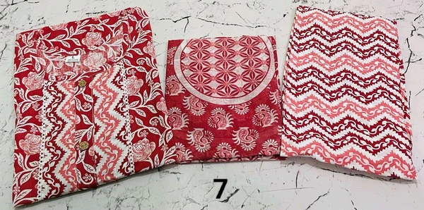 Premium Quality Cotton Kurti Pant Set 🩷❤️ - 7, M/38