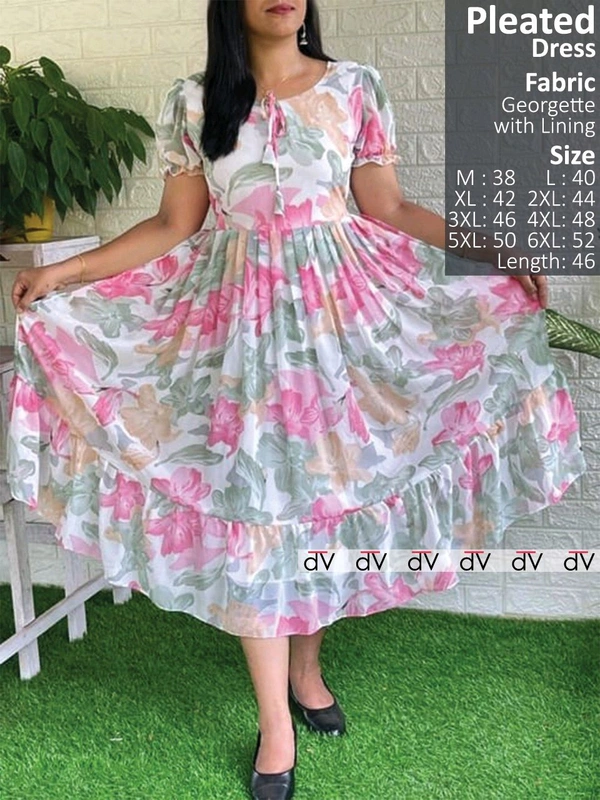 Pleated Dress - Pink, L/40