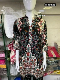 Premium Heavy Rayon Co-ord Set - Black, 2XL/44