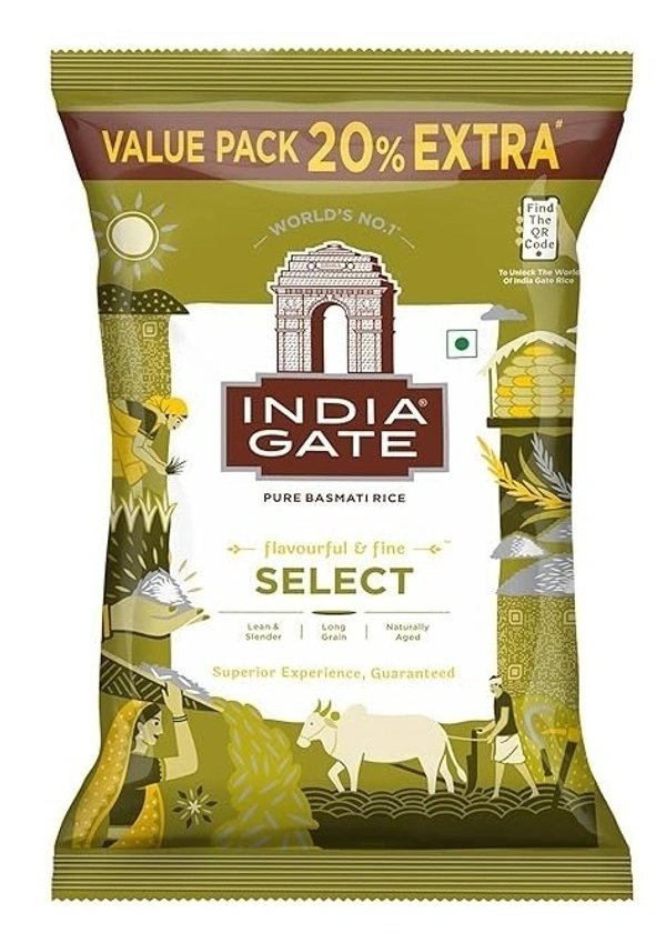 INDIA GATE BASMATI RICE - 6 Kg, SELECT