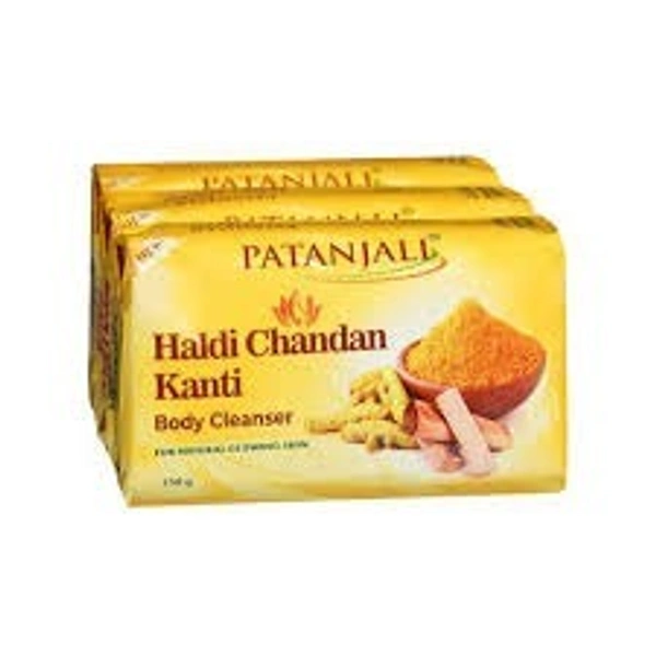 PATANJALI SOAP HALDI CHANDAN 150g  - 3 PCS