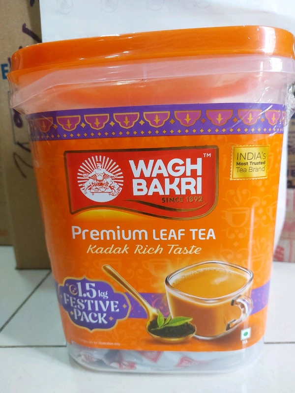 WAGHBAKRI WAGH BAKRI TEA With Free Jar - Premium Leaf Tea, 1.5 Kg