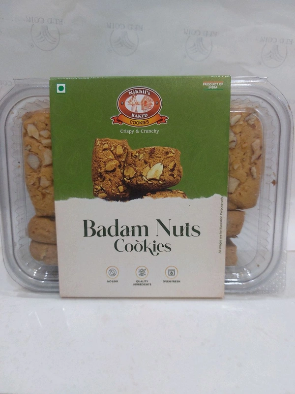 Cookies Biscuits - 300 Gm Approx, Badam Nuts