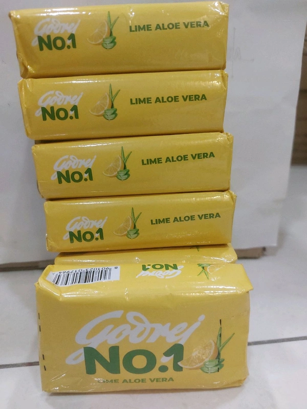 Godrej No 1 Lime Aloe Vera Soap - 125 G X 4 Units
