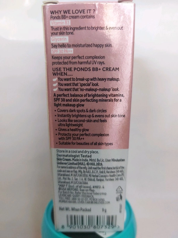 POND'S BB+ CREAM - Instant Spot Coverage, 9 G