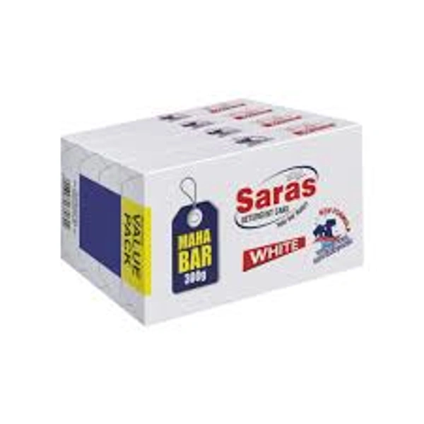SARAS DETERGENT(WHITE)CAKE 200 G - 4 PCS