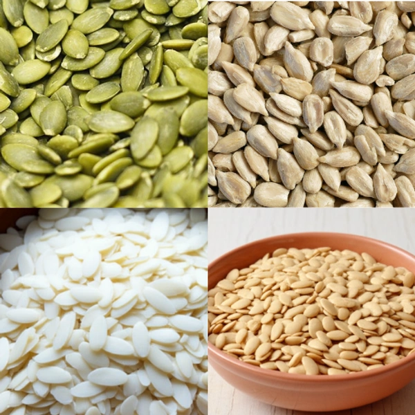 Nutritional Seeds Combo Each 100gms Healthy Mix of Cucumber, Pumpkin, Sunflower & Melon Seeds | Jasmil Spices