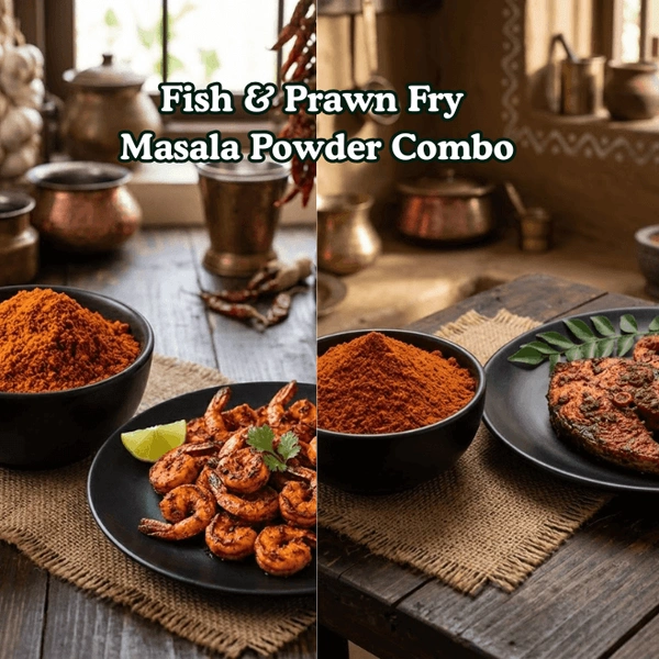 Prawn and Fish Fry Masala Combo | Each 150g | Homemade | Jasmil Spices