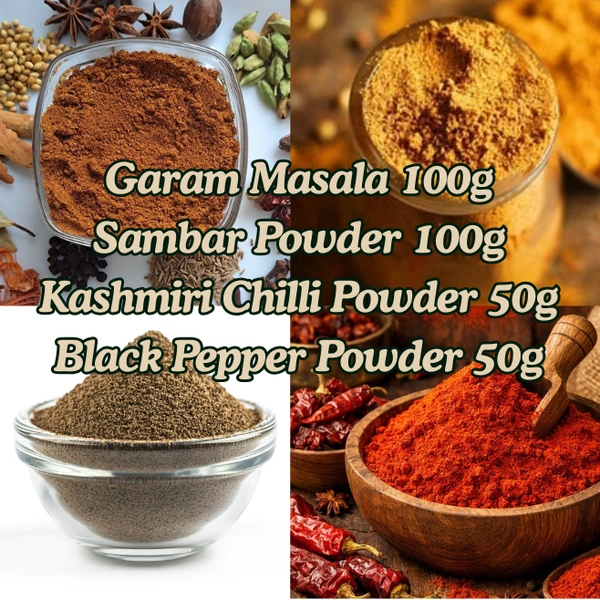Monthly Pack 4 Spice Masala Combo | Jasmil Spices | Free Shipping