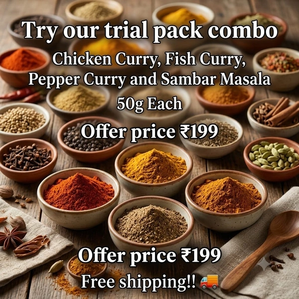 Mini Masala Trial Pack Offer– 4 for ₹199 | Free Shipping