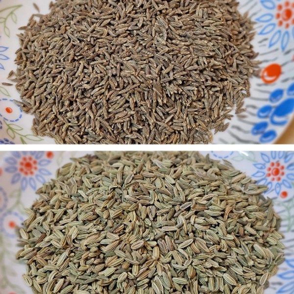 Sombu (Fennel) and Jeera (Cumin) Pack Each 250gms | Jasmil Spices