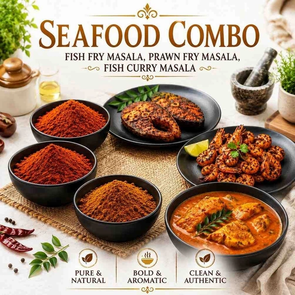 Seafood Masala Combo 100g Each | 3 in 1 Combo | Homemade | Jasmil Spices