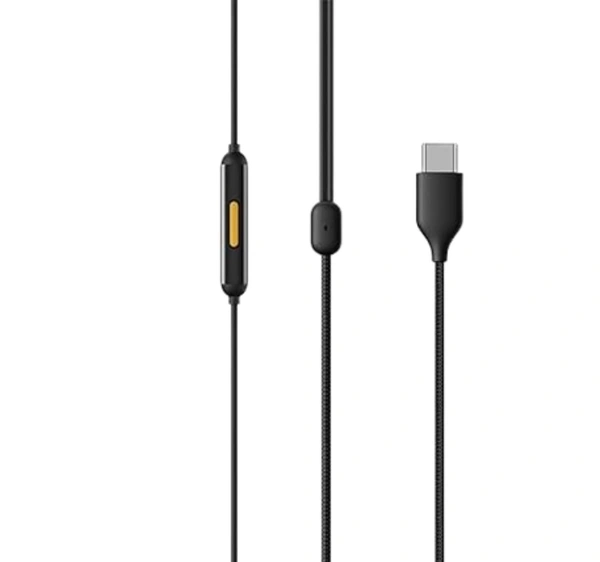 REALME Wired Earphones for Realme Wired USB-C Buds 3 – Type-C in-Ear Headphones with Mic, Crystal Clear Sound & Bass, Compatible with Realme GT Neo 6, 12x, 11 Pro+, Narzo 60 Series 1 Year Warranty - BUDS 3 TYPE-C