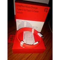 OnePlus Warp Charge Type-C To Type-C Cable 100Cm, Compatible With Smartphone, Red,White - 1M C TO C