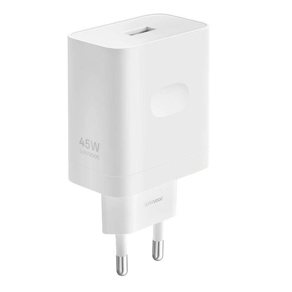 OPPO SUPERVOOC 45W Charger - USB, Quick Charge, Original Charger, Cable not Included - White
