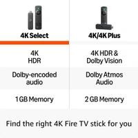 Amazon Fire TV Stick 4K Select (newest model), start streaming in 4K, Alexa voice search, stream lakhs of movies & episodes, free and live TV - Black, 8 GB