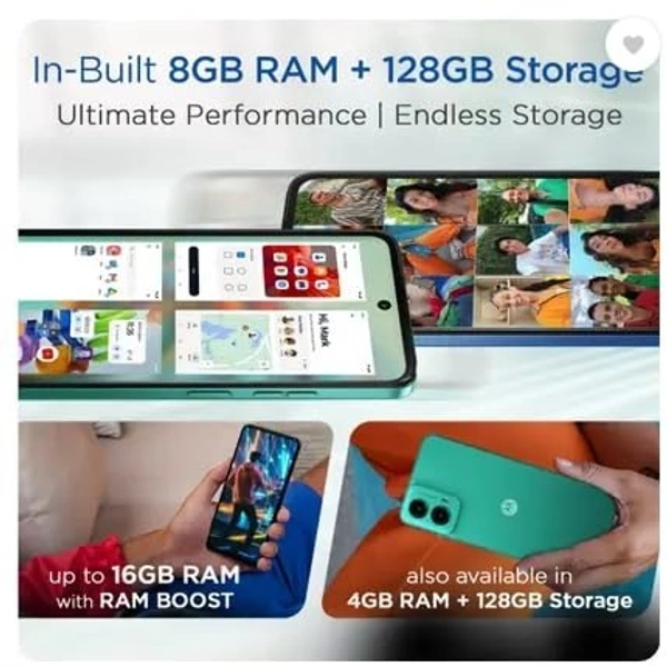 Motorola G45 5G (Brilliant Green, 8GB RAM, 128GB Storage) | 6.5" FHD+ Display | Snapdragon 6 Gen1 Processor | 50MP Camera | 16MP Front Camera | 5000mAh Battery | 33W Charging - MOTOROLA g45 5G