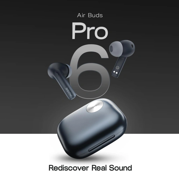 Noise Newly Launched Air Buds Pro 6 in Ear Truly Wireless Earbuds with Hybrid ANC (up to 49dB), LHDC with 12.4mm Titanium Driver, 50H of Playtime, Google Fast Pair, BT v5.3 - BUDS PRO 6