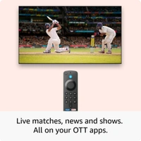 Amazon Fire TV Stick 4K Select (newest model), start streaming in 4K, Alexa voice search, stream lakhs of movies & episodes, free and live TV - Black, 8 GB