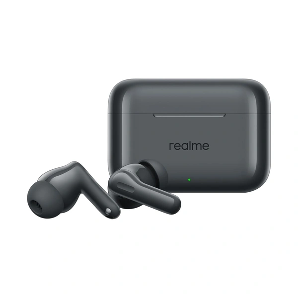 REALME realme Buds T200 True Wireless Earbuds with Hi-Res Audio, 12.4mm Dynamic Bass Drivers, 32 dB ANC, Quad Mic, 45ms Latency, Upto 50 Hrs Playback, Fast Charge, IP55 Rated, BT 5.4 - T200