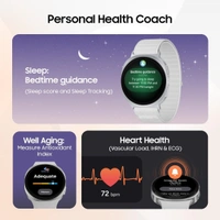 Samsung Galaxy Watch8 (40mm, Bluetooth, Graphite) with 3nm Processor | Dual GPS | Sapphire Glass & Armor Aluminum | 5ATM & IP68 | BP, ECG, IHRN & Vascular Load Monitoring | Anti-oxidant Index - WATCH 8
