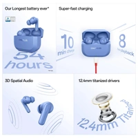 OnePlus Nord Buds 3r TWS Earbuds up to 54 Hours Playback, 2-mic Clear Calls, 3D Spatial Audio, AI Translation, 12.4mm Drivers, Dual-Device Connectivity, 47ms Low Latency - NORD BUDS 3R