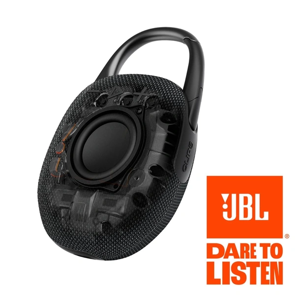 JBL Clip 5 - Ultra-Portable, Waterproof & Dustproof Bluetooth Speaker, Big Pro Sound with Punchy bass, Integrated Carabiner, Up to 12 Hours of Play, Made in Part with Recycled Materials - CLIP 5
