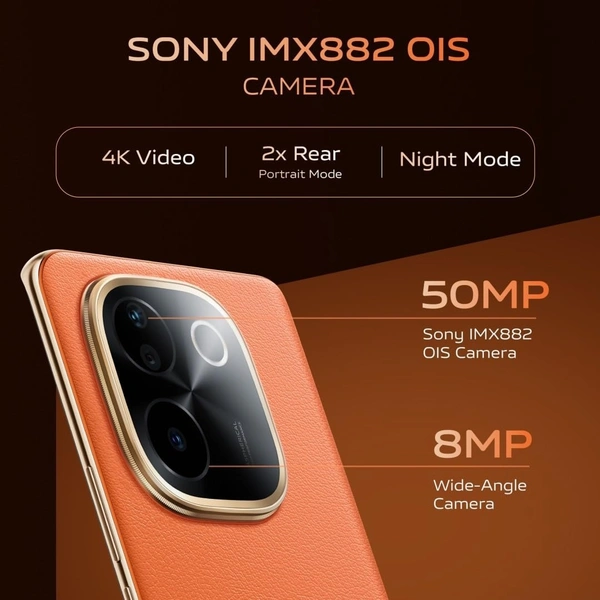 vivo T3 Pro 5G (Sandstone Orange, 8GB RAM+ 256GB Storage) | Snapdragon 7 Gen 3 Processor | 120Hz AMOLED Display | Dual Nano-SIM | 5500mAh Battery - vivo T3 Pro 5G