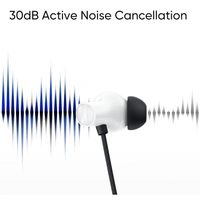 REALME realme Buds Wireless 3 in Ear Bluetooth Headphones,30dB ANC, Spatial Audio,13.6mm Dynamic Bass Driver,Upto 40 Hours Playback, Fast Charging, 45ms Low Latency for Gaming,Dual Device Connection (Black) - WIRELESS 3