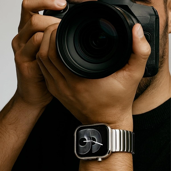 Noise Pro 6 Max Smart Watch:Intelligent with Noise AI, Endless AI Watch Faces, AI Companion, 1.96” AMOLED, Stainless Steel Build, Built-in GPS, 5 ATM, EN2 Processor, for iOS & Android(Chrome Black) - PRO 6 MAX