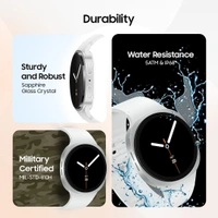 Samsung Galaxy Watch8 (40mm, Bluetooth, Graphite) with 3nm Processor | Dual GPS | Sapphire Glass & Armor Aluminum | 5ATM & IP68 | BP, ECG, IHRN & Vascular Load Monitoring | Anti-oxidant Index - WATCH 8