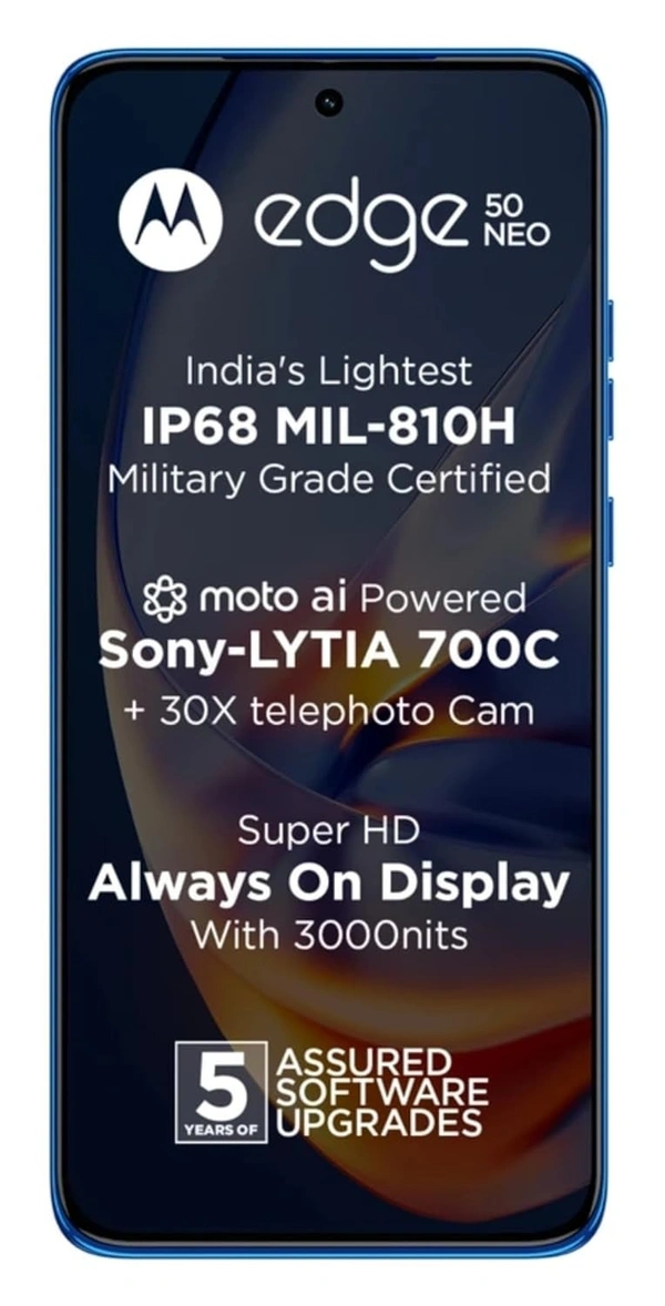 Motorola Edge 50 Neo 5G (Pantone Nautical Blue, 8GB RAM, 256GB Storage) - MOTOROLA Edge 50 Neo