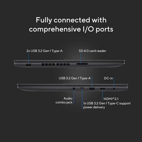ASUS CREATER VIVOBOOK K3605VC 15-13th/16GB/512GB/W11+Ms24/4GB RTX 3050) - 40.64 cm (16 Inch), Black, Core i5, 13th Gen, 512 GB, 16 GB, DDR4, 13420H, up to 4.6 GHz, SSD, NO, Intel, NVIDIA GeForce RTX 3050, Windows 11 Home, Laptop, Power Adaptor, User Guide, Warranty Documents, GDDR6, 4 GB
