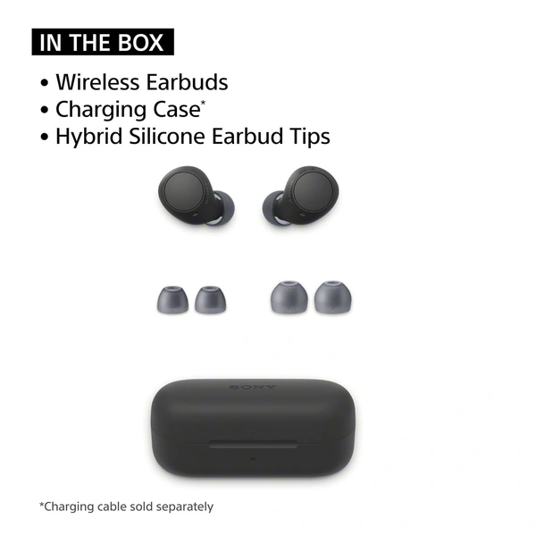Sony WF-C510 Wireless Bluetooth Earbuds with Mic, TWS, in Ear, Ambient Sound Mode, Small and Comfortable, IPX4, Quick Charge, Multipoint Connectivity, Customized EQ, Up to 22 Hours Battery - C510