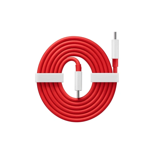 OnePlus Warp Charge Type-C To Type-C Cable 100Cm, Compatible With Smartphone, Red,White - 1M C TO C