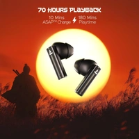 boAt Boat Immortal Katana Blade 2.0 TWS in Ear Earbuds, 70hrs Playback, IWP, Metal Glider & Gliding Blade Sound, 50 ms Low Latency Beast Mode, RGB LEDs, 4 Mics w/ENx & IPX4 Rating - KATANA BLADE 2.0
