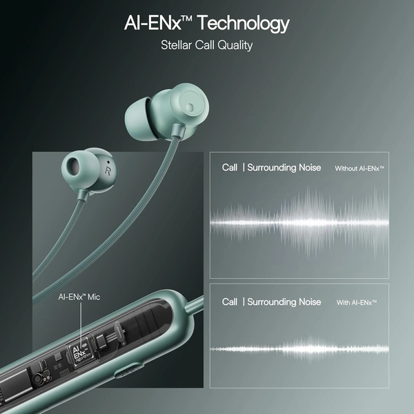 boAt Boat Rockerz 210 ANC Bluetooth in Ear Neckband w/Spatial Audio, 30dB ANC, AI-ENx Technology, 40hrs Playback, EQ Modes, 13 mm Drivers, Dual Pairing & Fast Pair - Rockerz 210 ANC