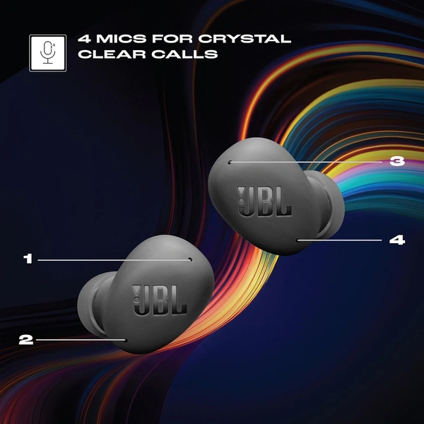 JBL Wave Buds 2 Ear Buds Wireless BluetoothV5.3, Active Noise Cancellation EarBuds,Multi Connect, App for Customized Extra Bass Eq, Relax Mode,Speed Charge, 40H Playback, Fast Pair, 4 Mics,IP54 - WAVE BUDS 2