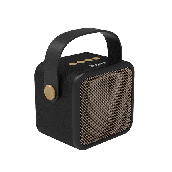 FINGERS SoundKing Portable Speaker with Magnificent Sound & Bold bass (Bluetooth® | FM Radio | MicroSD | USB | AUX, 12-Hour Playtime, Free Carry Strap, Built-in Mic) - Rich Black - SOUNDKING 5W