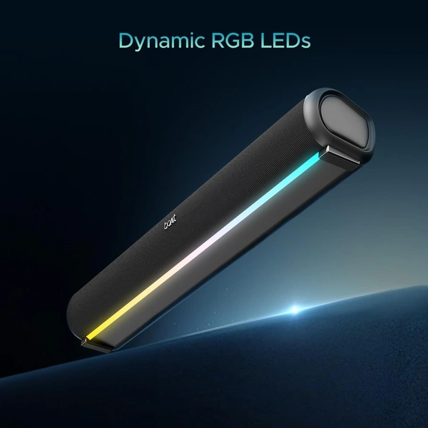 boAt Aavante Bar 950 Bluetooth Soundbar w/ 40W Signature Sound,RGB,Dual Passive Radiators, Up to 7 hrs Playback, Free Music Streaming on JioSaavn, Bluetooth Sound Bar, Soundbar Speaker (Premium Black) - BAR 950 40W