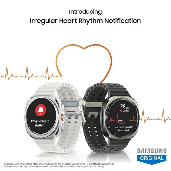 Samsung Galaxy Watch Ultra (47mm, LTE, Gray) with Upto 100h Battery | 3nm Processor | Dual GPS | Quick Button/Siren | Sapphire Glass & Titanium | 10ATM & IP68 | BP & ECG Monitor | Energy Score & Ages - ULTRA