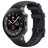 OnePlus Watch 2 with Wear OS 4,Snapdragon W5 Chipset,Upto 100hrs battery life,1.43’’ AMOLED Display, Stainless Steel & Sapphire Crystal build,Dual Frequency GPS, 5 ATM, IP68 & BT Calling (Black Steel) - WATCH 2
