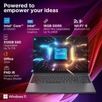 Lenovo LENOVO IDEAPAD SLIM 3 15/13TH/16GB/512GB/WIN11+MSO (83K100C6IN) 15.6INCH - 39.62 cm (15.6 Inch), Gray, Core i5, 13th Gen, 512 GB, 16GB, LPDDR5, 12450H, up to 4.40 GHz, SSD, NO, Intel, Windows 11 Home, Laptop, Power Adaptor, User Guide, Warranty Documents