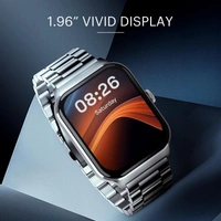 Noise Canvas Smart Watch with 1.96" Vivid Display, Functional Crown, BT Calling, 150+ Watch Faces, AI Voice Assistant, Health Suiteᵀᴹ, 100+ Sports Modes, IP67, Upto 7 Days Battery (Elite Black) - CANVAS